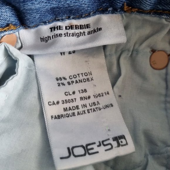 Joe's Jeans Debbie Patchwork High Rise Ankle Straight Leg Size 29 - Picture 9 of 14